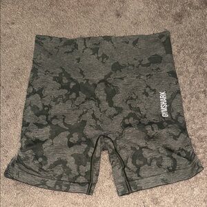 Gymshark Dark Green Camo Shorts